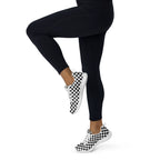 Women’s black and white checkered athletic shoes by La Vie Bien