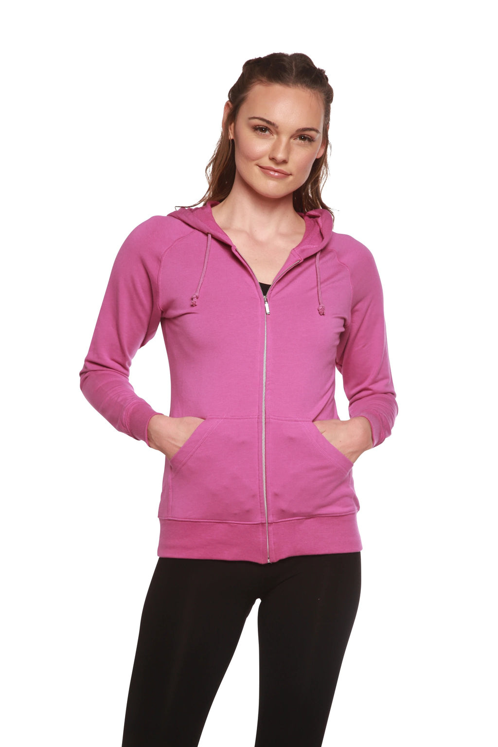Women's Bamboo French Terry Zip Hooded Sweatshirt by Spun Bamboo