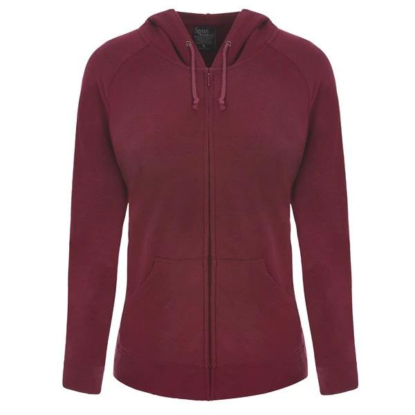 Women's Bamboo French Terry Zip Hooded Sweatshirt by Spun Bamboo