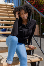 Women's Bamboo French Terry Zip Hooded Sweatshirt by Spun Bamboo