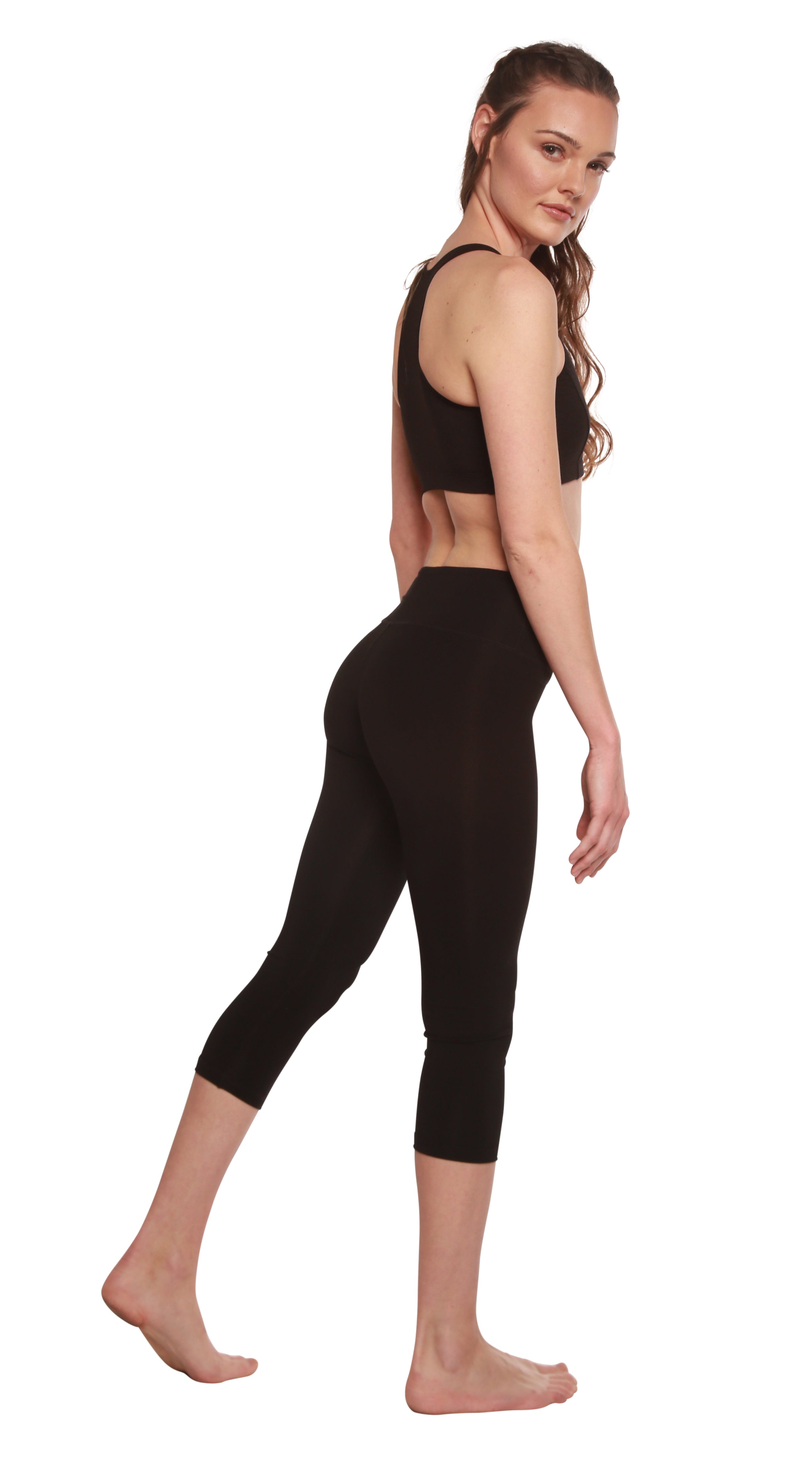 Women's Bamboo Viscose/Cotton Capri Style Leggings by Spun Bamboo