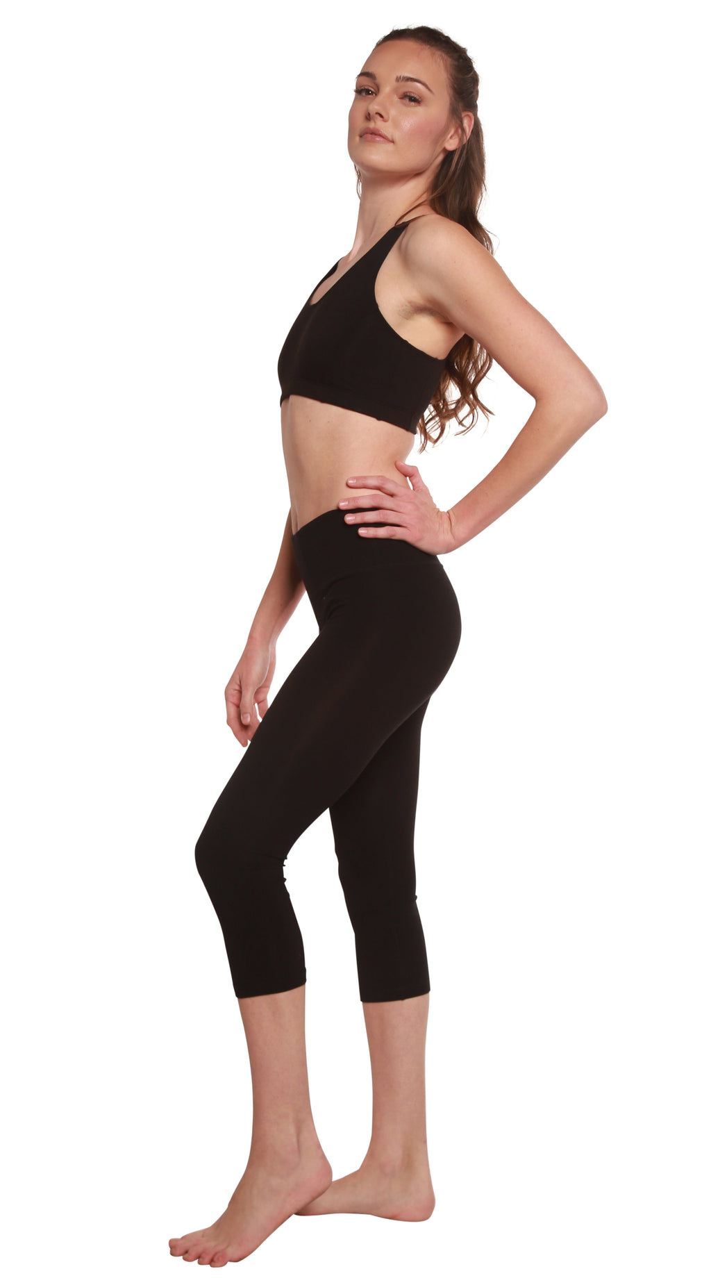 Women's Bamboo Viscose/Cotton Capri Style Leggings by Spun Bamboo