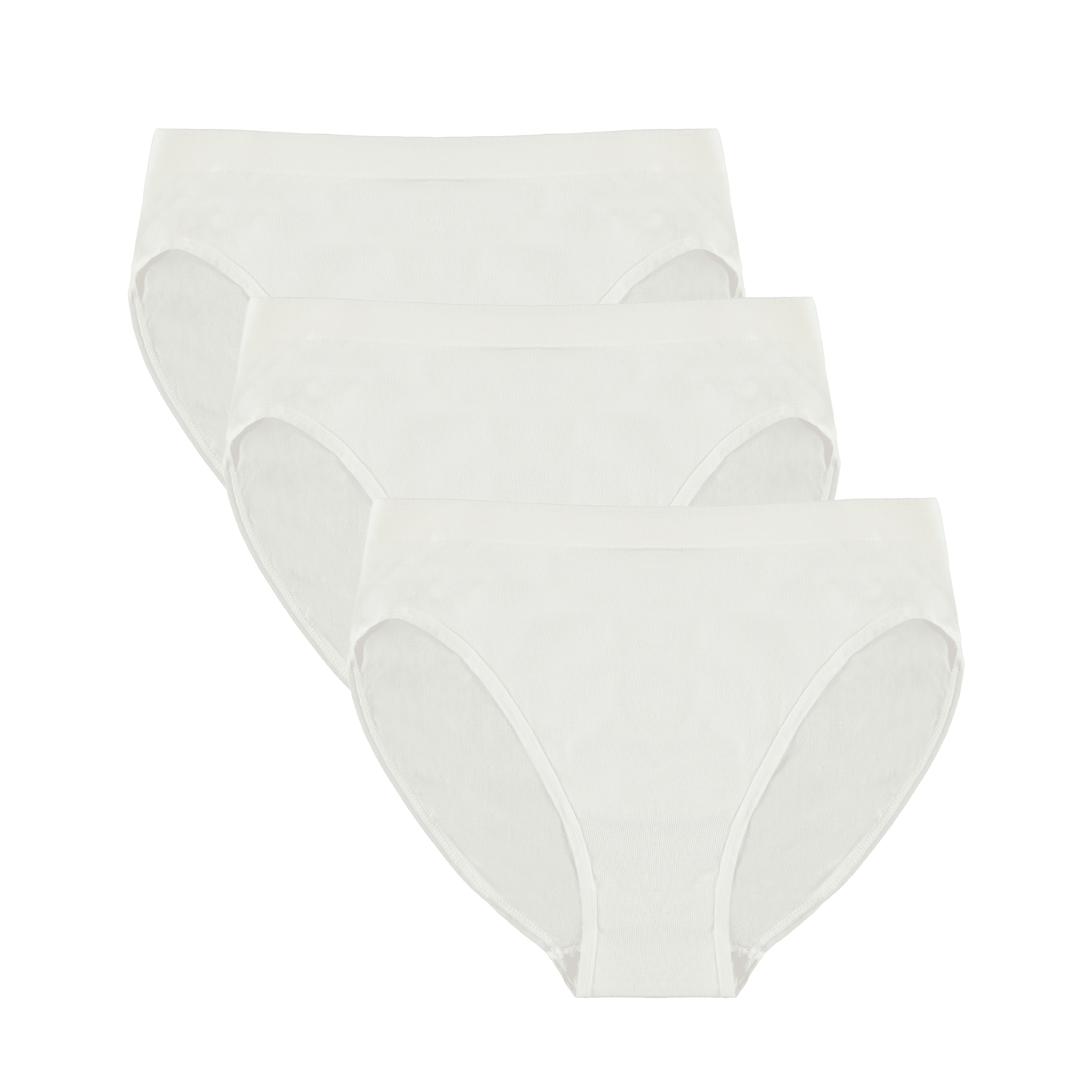 Women's Bamboo/Cotton High Leg Brief Style Underwear Natural Color - 3 - pack women's underwear La Vie Bien Women's Bamboo/Cotton High Leg Brief Style Underwear Natural Color - 3 - pack