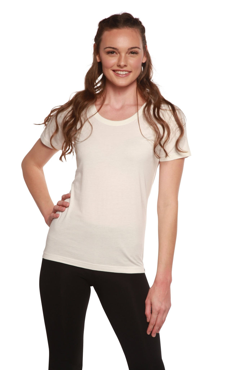 Women's Bamboo/Cotton Short Sleeve Scoop Neck T-Shirt women's tshirt La Vie Bien Women's Bamboo/Cotton Short Sleeve Scoop Neck T-Shirt