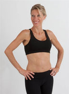 New Women's Bamboo Padded Sports Bra in Black by Spun Bamboo