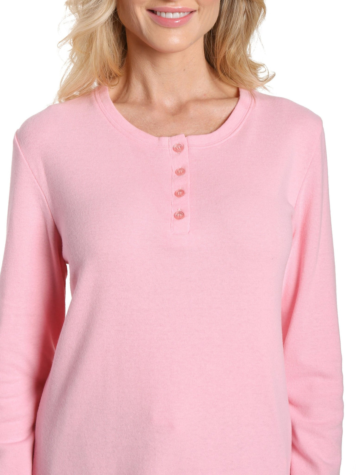 Womens Cotton Flannel Lounge Set with Henley Top pajama-sets La Vie Bien Womens Cotton Flannel Lounge Set with Henley Top