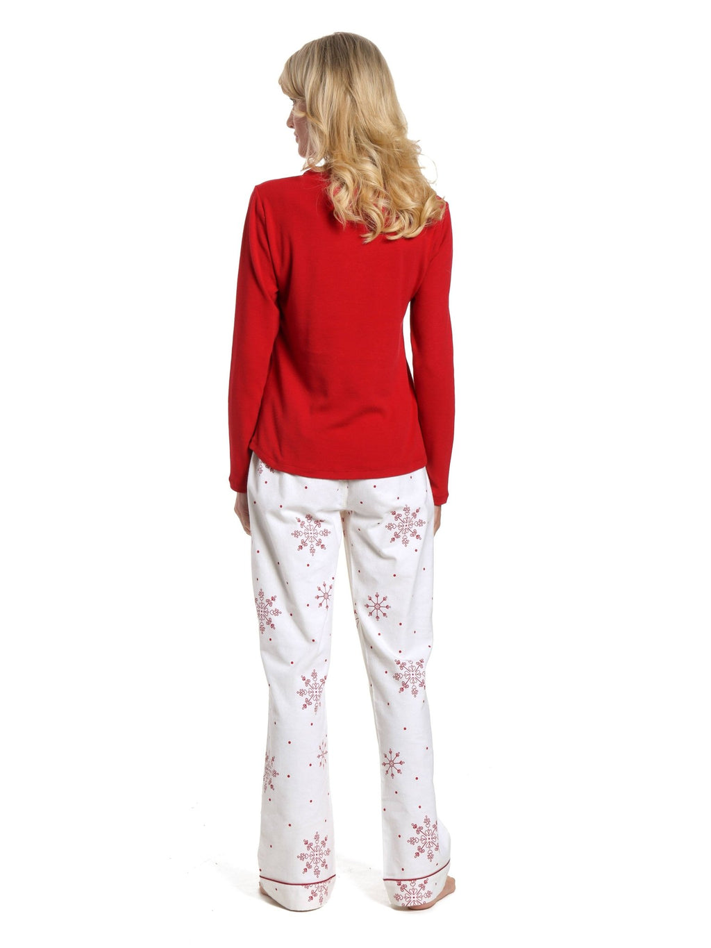 Womens Cotton Flannel Lounge Set with Henley Top pajama-sets La Vie Bien Womens Cotton Flannel Lounge Set with Henley Top