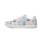 Women's fishy sardines Low-Top lace up Sneakers, Coastal Fish Print Leather Casual Trainers Shoes La Vie Bien Women's fishy sardines Low-Top lace up Sneakers, Coastal Fish Print Leather Casual Trainers