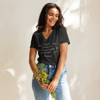 Women’s French phrases relaxed v-neck t-shirt by La Vie Bien