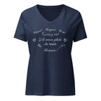 Women’s French phrases relaxed v-neck t-shirt by La Vie Bien