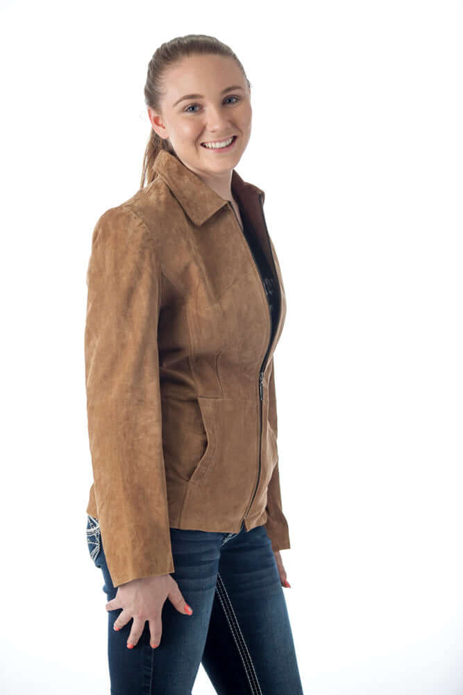 Women's Genuine Suede Leather Fashion Jacket - Imported Apparel La Vie Bien Women's Genuine Suede Leather Fashion Jacket - Imported