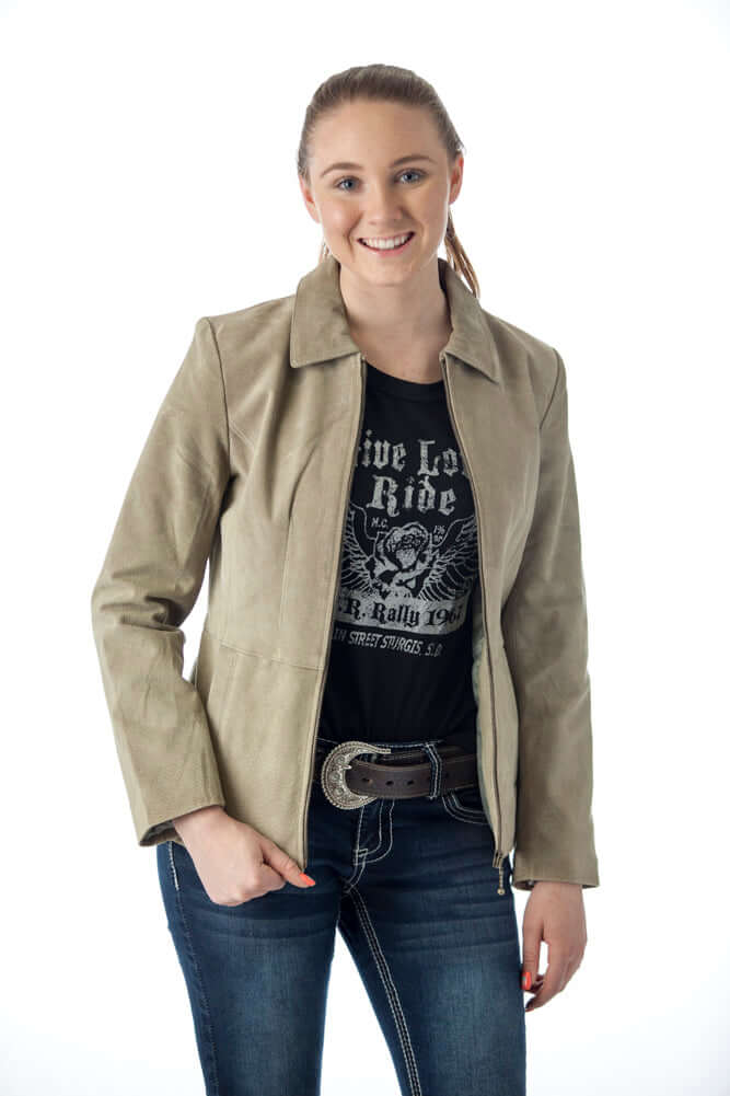 Women's Genuine Suede Leather Fashion Jacket - Imported Apparel La Vie Bien Women's Genuine Suede Leather Fashion Jacket - Imported