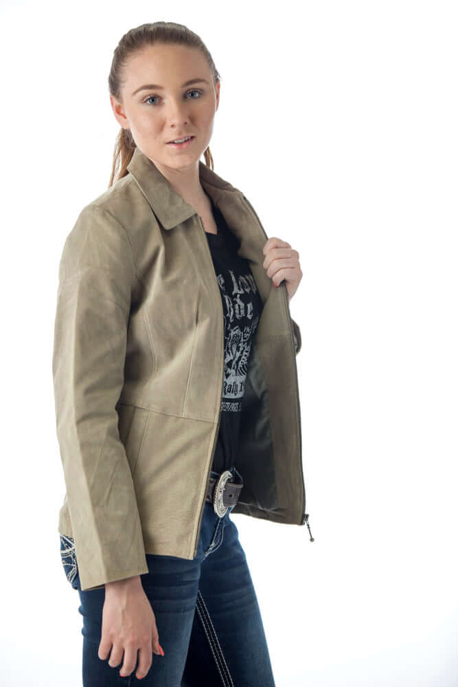 Women's Genuine Suede Leather Fashion Jacket - Imported Apparel La Vie Bien Women's Genuine Suede Leather Fashion Jacket - Imported