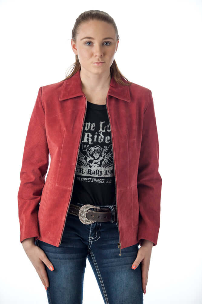 Women's Genuine Suede Leather Fashion Jacket - Imported Apparel La Vie Bien Women's Genuine Suede Leather Fashion Jacket - Imported