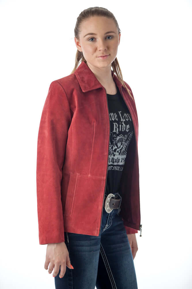 Women's Genuine Suede Leather Fashion Jacket - Imported Apparel La Vie Bien Women's Genuine Suede Leather Fashion Jacket - Imported