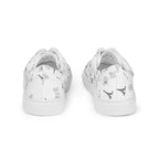 Women’s Parisian Elegance lace-up canvas shoes with french landmarks, black and white