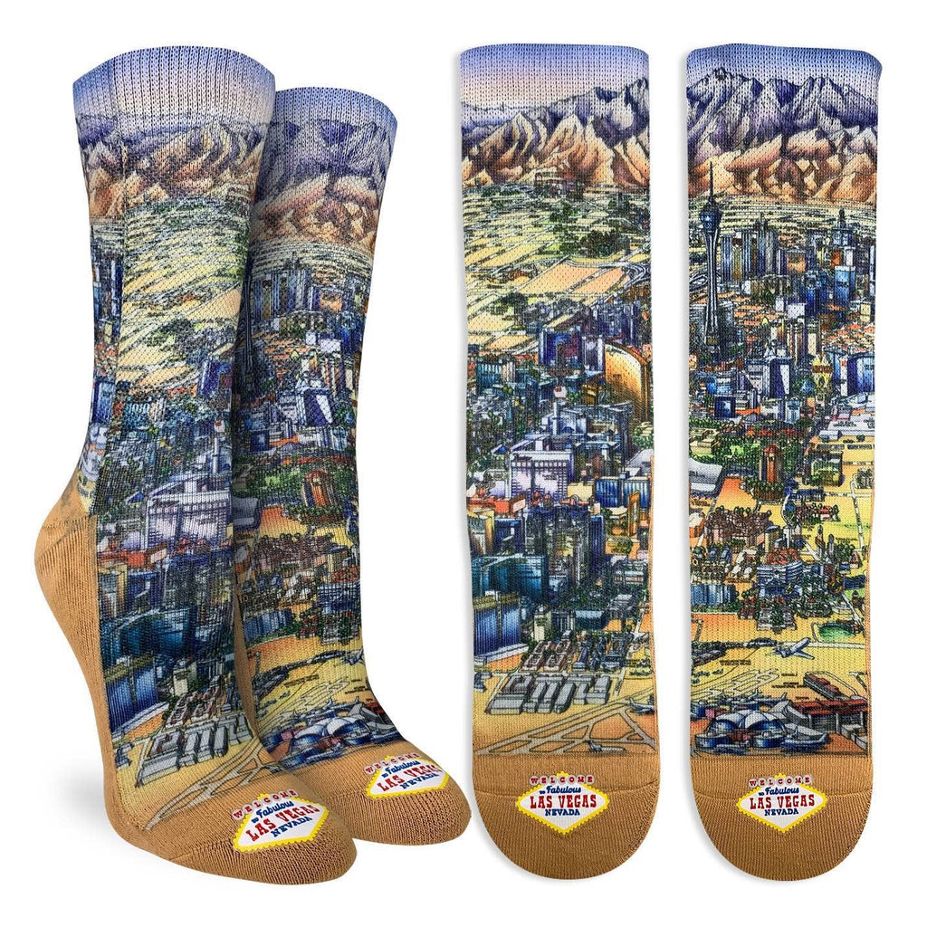 Women's Las Vegas Socks | Colorful Vegas Skyline Crew Socks Crew Socks La Vie Bien Women's Las Vegas Socks | Colorful Vegas Skyline Crew Socks