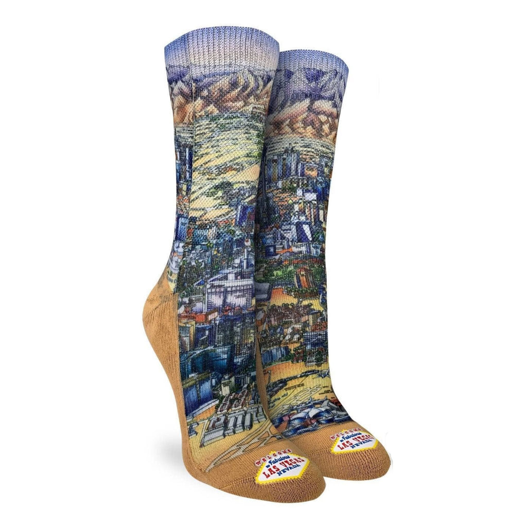 Women's Las Vegas Socks | Colorful Vegas Skyline Crew Socks Crew Socks La Vie Bien Women's Las Vegas Socks | Colorful Vegas Skyline Crew Socks