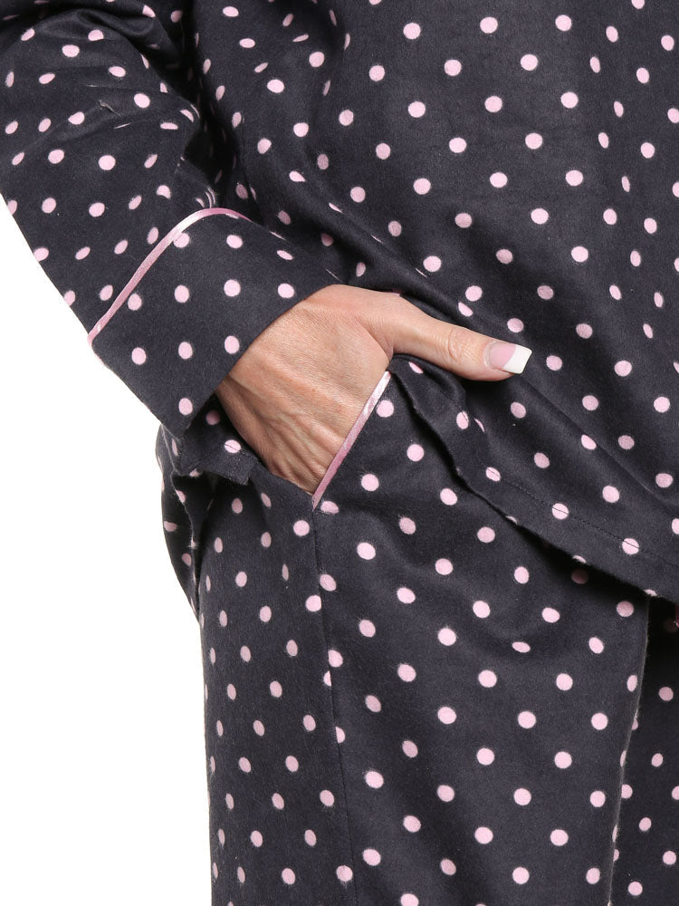 Womens Premium 100% Cotton Flannel Pajama Sleepwear Set pajama-sets La Vie Bien Womens Premium 100% Cotton Flannel Pajama Sleepwear Set