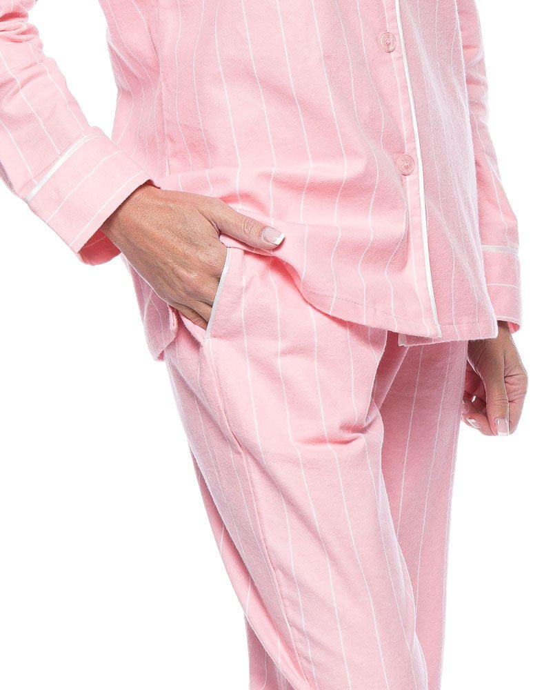 Womens Premium 100% Cotton Flannel Pajama Sleepwear Set pajama-sets La Vie Bien Womens Premium 100% Cotton Flannel Pajama Sleepwear Set