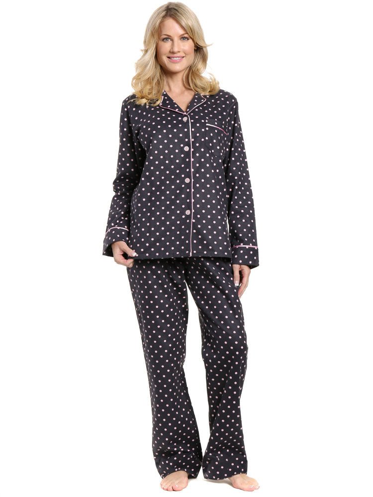 Womens Premium 100% Cotton Flannel Pajama Sleepwear Set pajama-sets La Vie Bien Womens Premium 100% Cotton Flannel Pajama Sleepwear Set