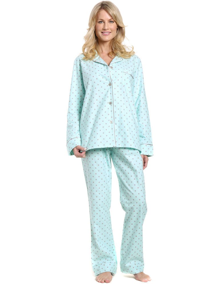 Womens Premium 100% Cotton Flannel Pajama Sleepwear Set pajama-sets La Vie Bien Womens Premium 100% Cotton Flannel Pajama Sleepwear Set