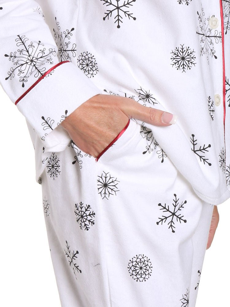 Womens Premium 100% Cotton Flannel Pajama Sleepwear Set pajama-sets La Vie Bien Womens Premium 100% Cotton Flannel Pajama Sleepwear Set