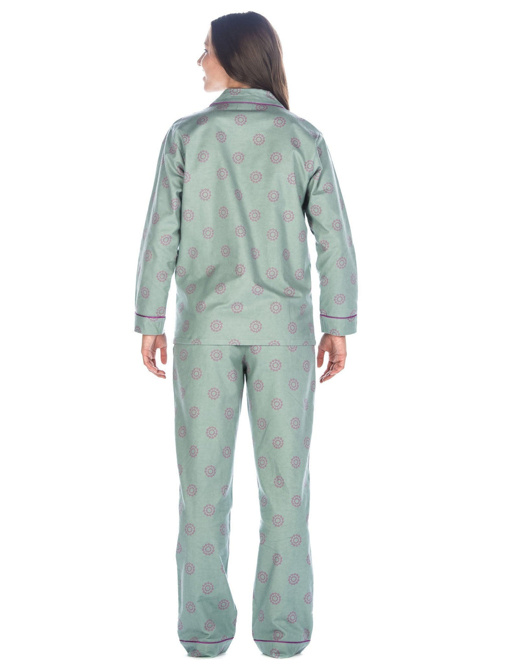 Women's Premium 100% Cotton Flannel Pajama Sleepwear Set (Relaxed Fit) pajama-sets La Vie Bien Women's Premium 100% Cotton Flannel Pajama Sleepwear Set (Relaxed Fit)