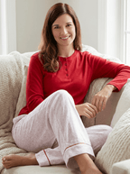 Womens Premium 100% Cotton Flannel/Thermal Loungewear Set pajama-sets La Vie Bien Womens Premium 100% Cotton Flannel/Thermal Loungewear Set