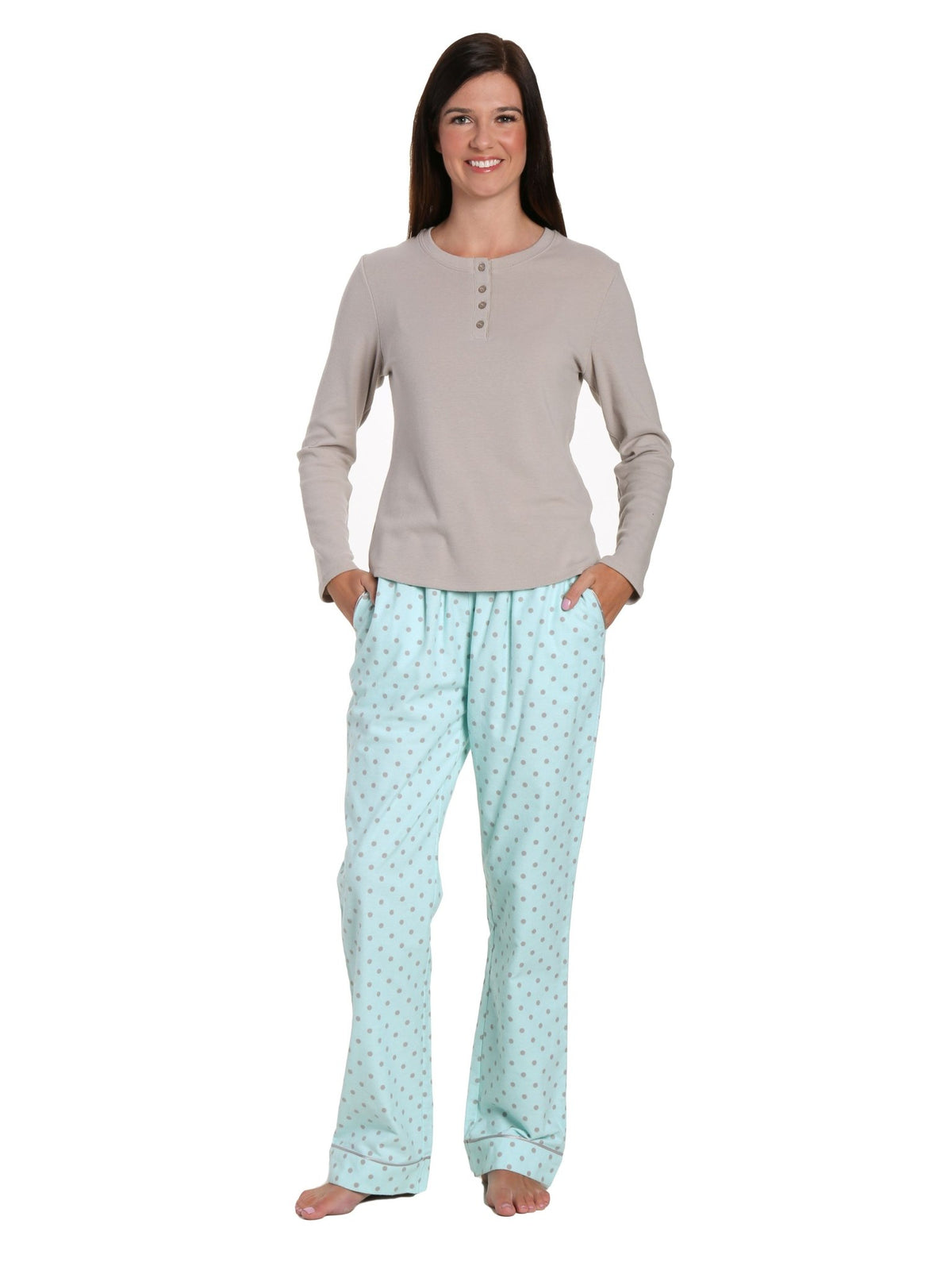 Womens Premium 100% Cotton Flannel/Thermal Loungewear Set pajama-sets La Vie Bien Womens Premium 100% Cotton Flannel/Thermal Loungewear Set