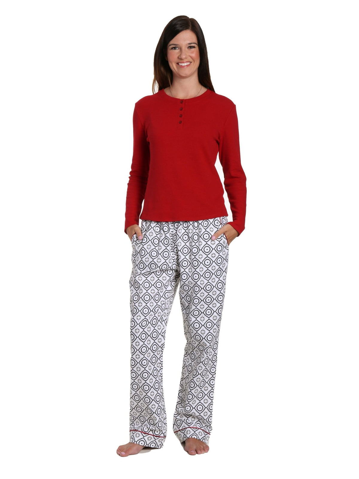 Womens Premium 100% Cotton Flannel/Thermal Loungewear Set pajama-sets La Vie Bien Womens Premium 100% Cotton Flannel/Thermal Loungewear Set