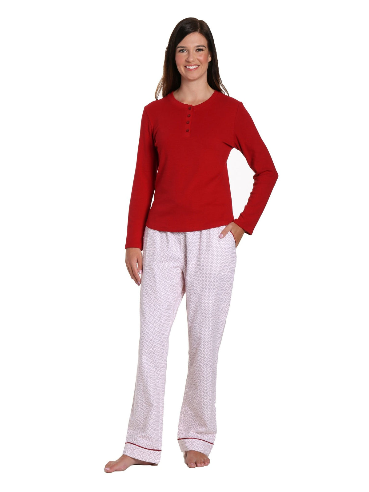 Womens Premium 100% Cotton Flannel/Thermal Loungewear Set pajama-sets La Vie Bien Womens Premium 100% Cotton Flannel/Thermal Loungewear Set