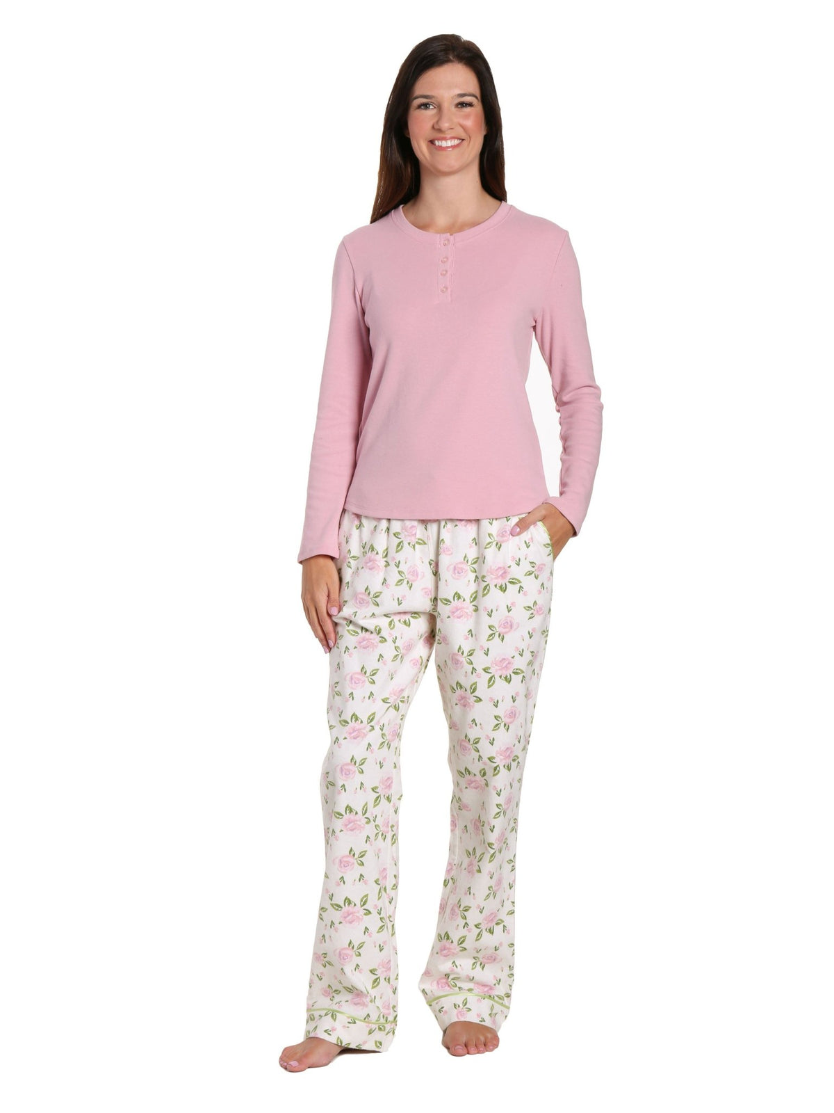 Womens Premium 100% Cotton Flannel/Thermal Loungewear Set pajama-sets La Vie Bien Womens Premium 100% Cotton Flannel/Thermal Loungewear Set