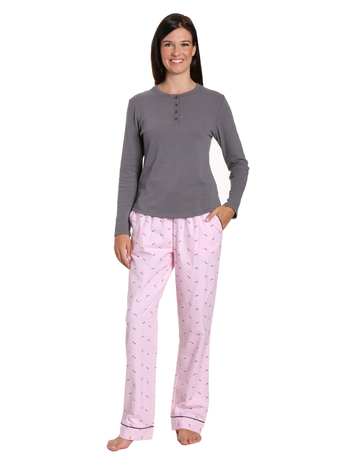 Womens Premium 100% Cotton Flannel/Thermal Loungewear Set pajama-sets La Vie Bien Womens Premium 100% Cotton Flannel/Thermal Loungewear Set