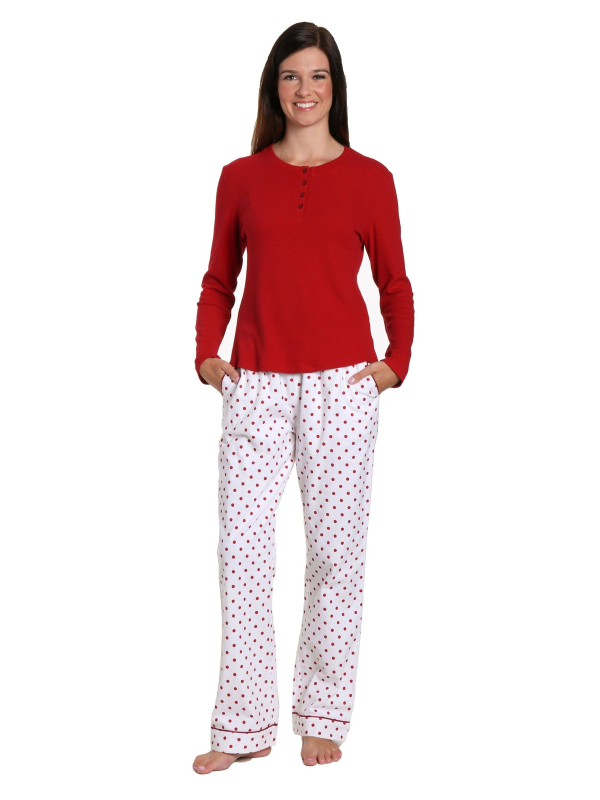 Womens Premium 100% Cotton Flannel/Thermal Loungewear Set pajama-sets La Vie Bien Womens Premium 100% Cotton Flannel/Thermal Loungewear Set