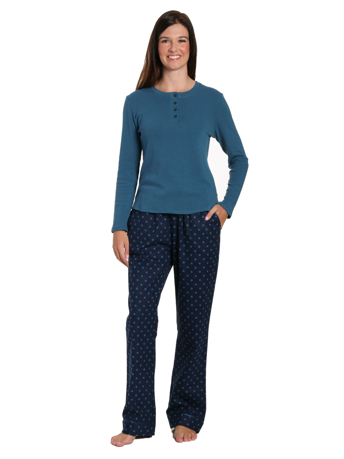 Womens Premium 100% Cotton Flannel/Thermal Loungewear Set pajama-sets La Vie Bien Womens Premium 100% Cotton Flannel/Thermal Loungewear Set
