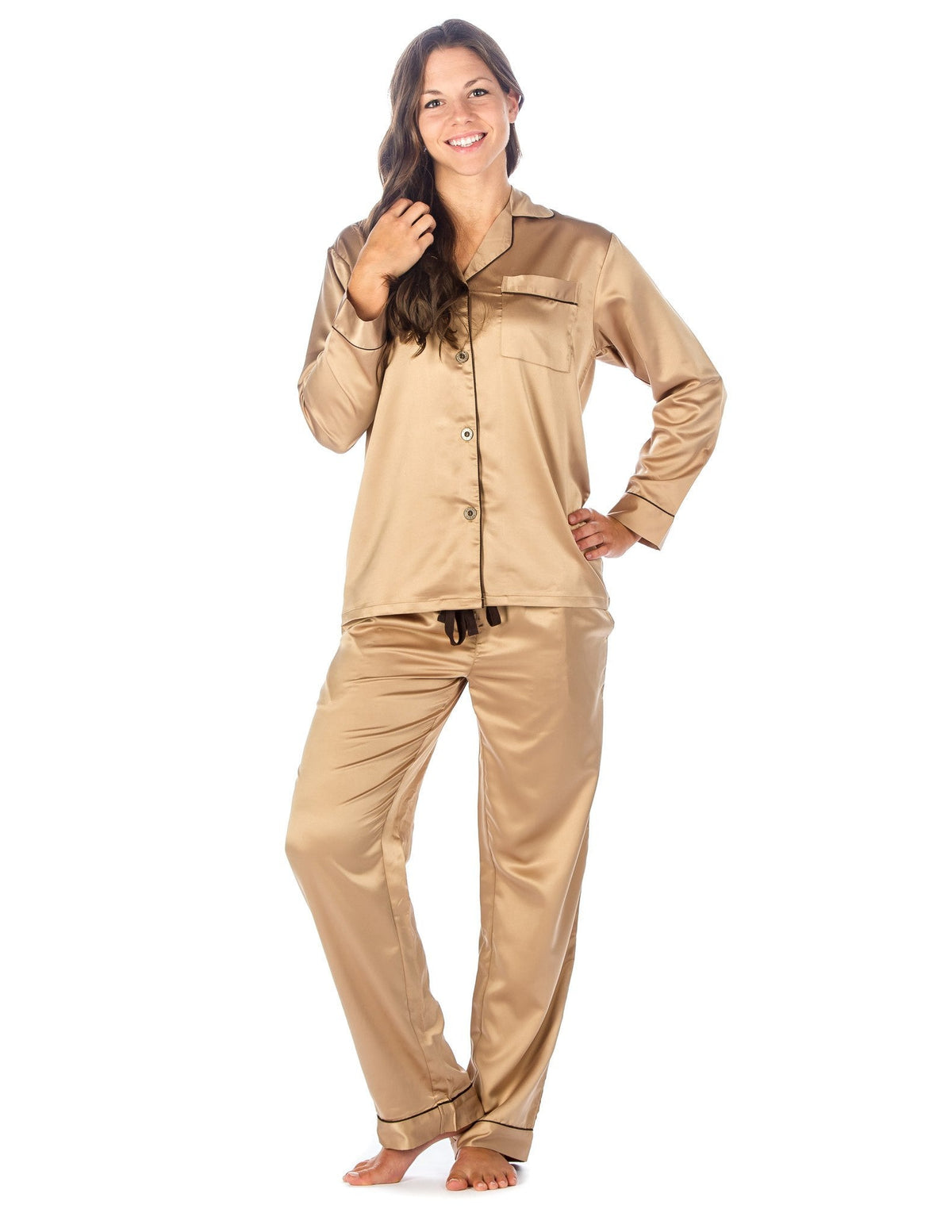 Women's Premium Satin Pajama Sleepwear Set pajama-sets La Vie Bien Women's Premium Satin Pajama Sleepwear Set