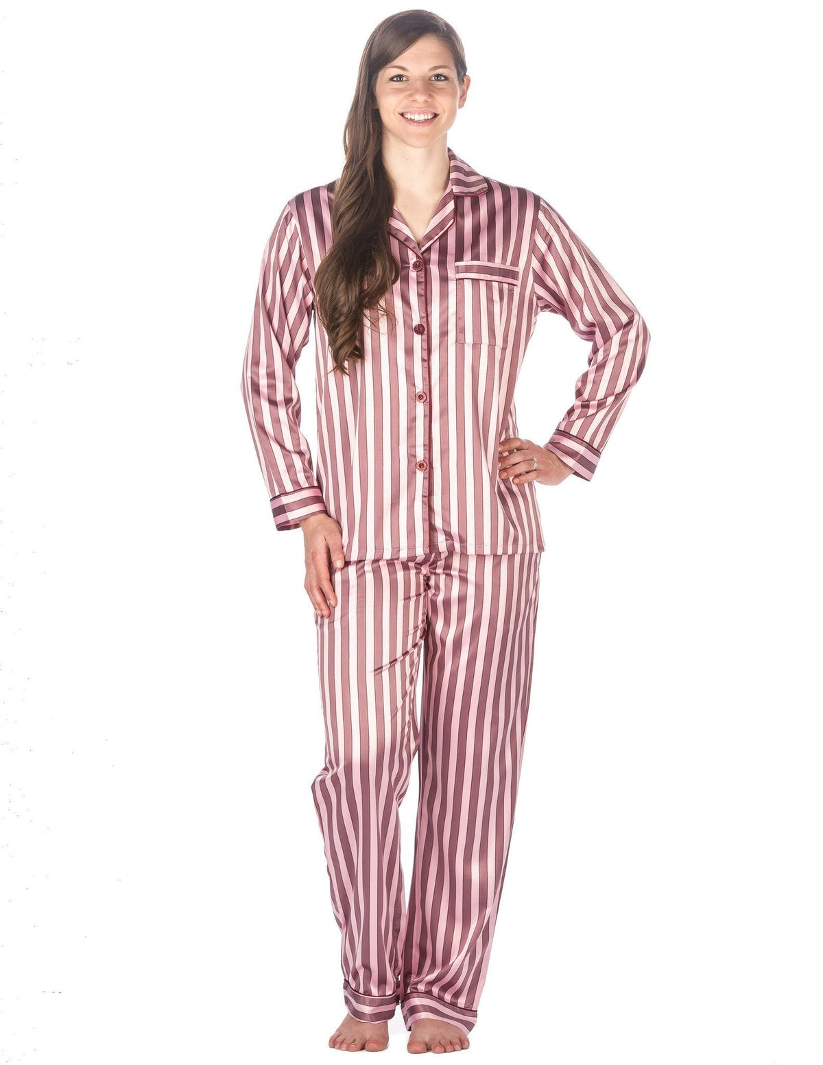 Women's Premium Satin Pajama Sleepwear Set pajama-sets La Vie Bien Women's Premium Satin Pajama Sleepwear Set