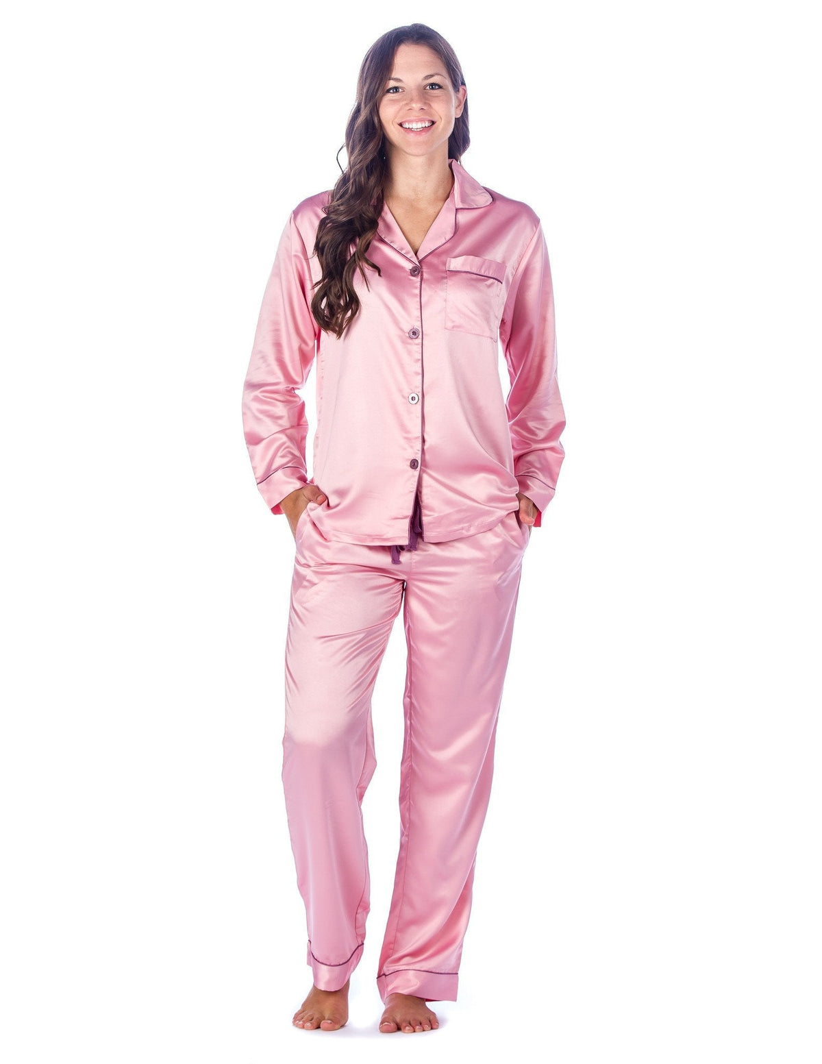 Women's Premium Satin Pajama Sleepwear Set pajama-sets La Vie Bien Women's Premium Satin Pajama Sleepwear Set