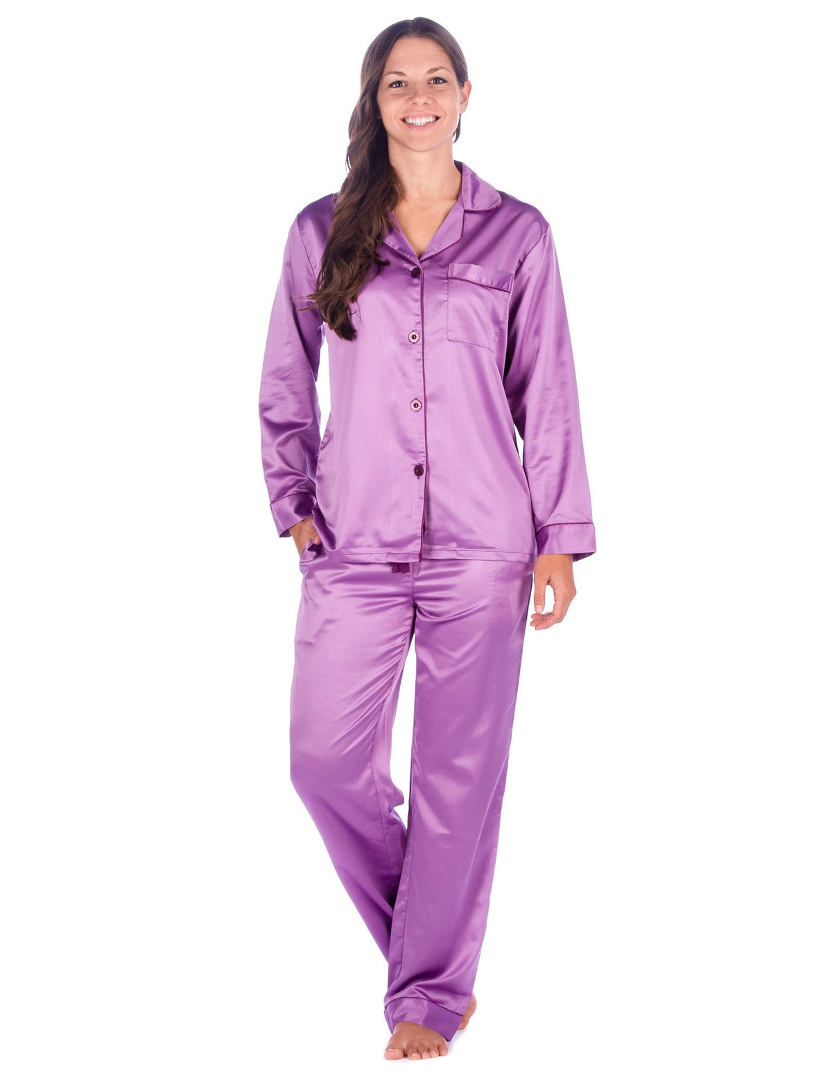 Women's Premium Satin Pajama Sleepwear Set pajama-sets La Vie Bien Women's Premium Satin Pajama Sleepwear Set