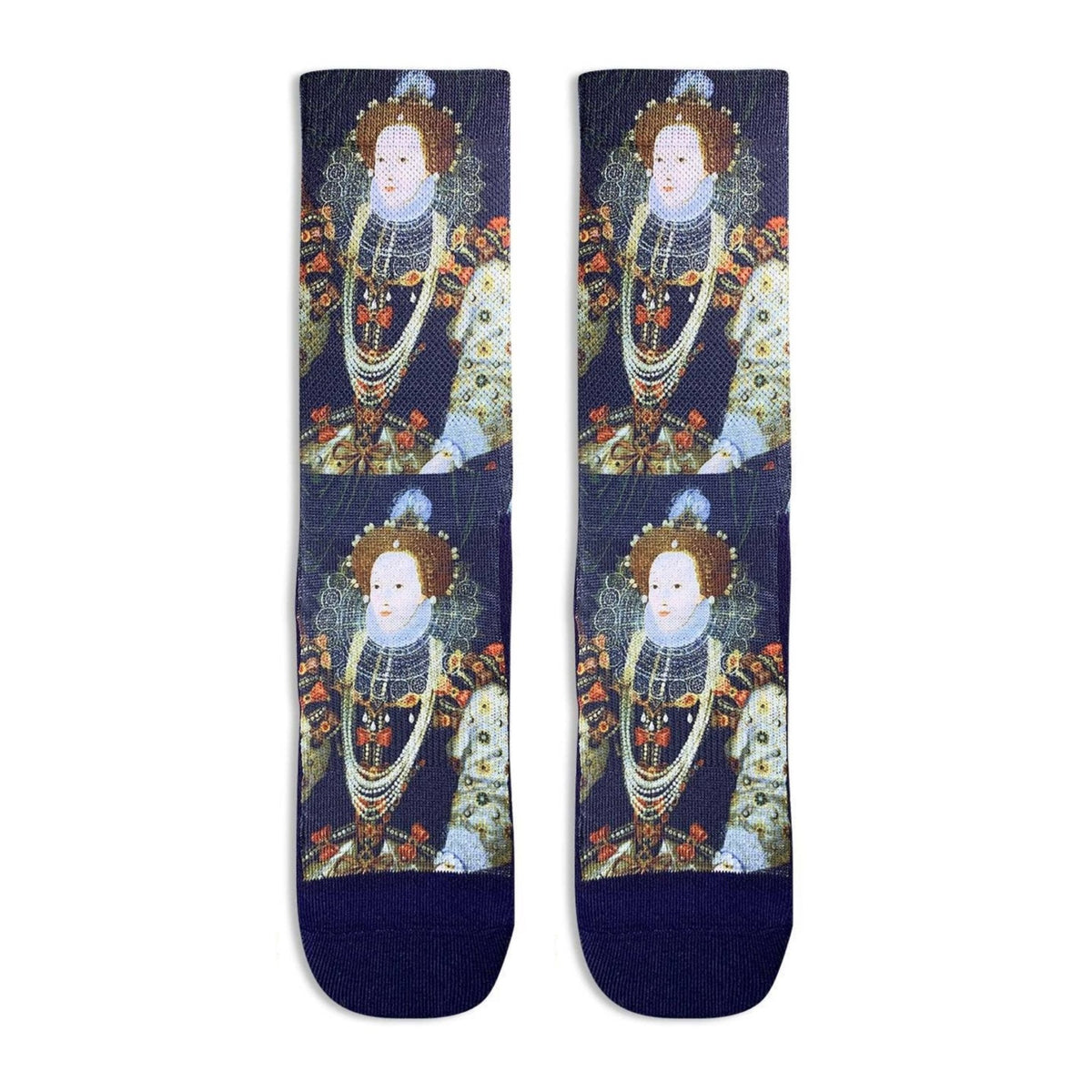 Women's Queen Elizabeth I Socks | Historic Portrait Novelty Crew Socks Crew Socks La Vie Bien Women's Queen Elizabeth I Socks | Historic Portrait Novelty Crew Socks