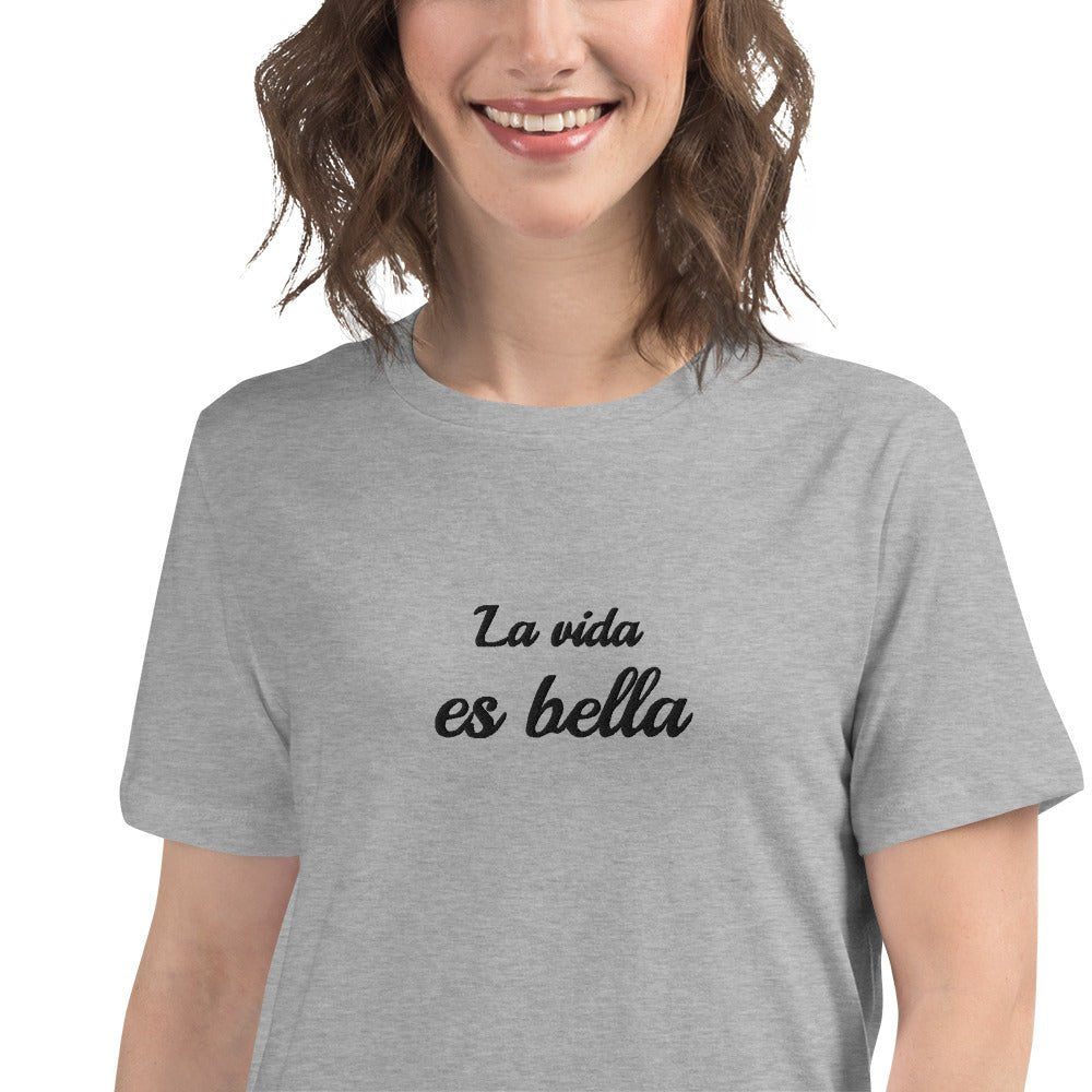 La vida es bella embroidered t-Shirt