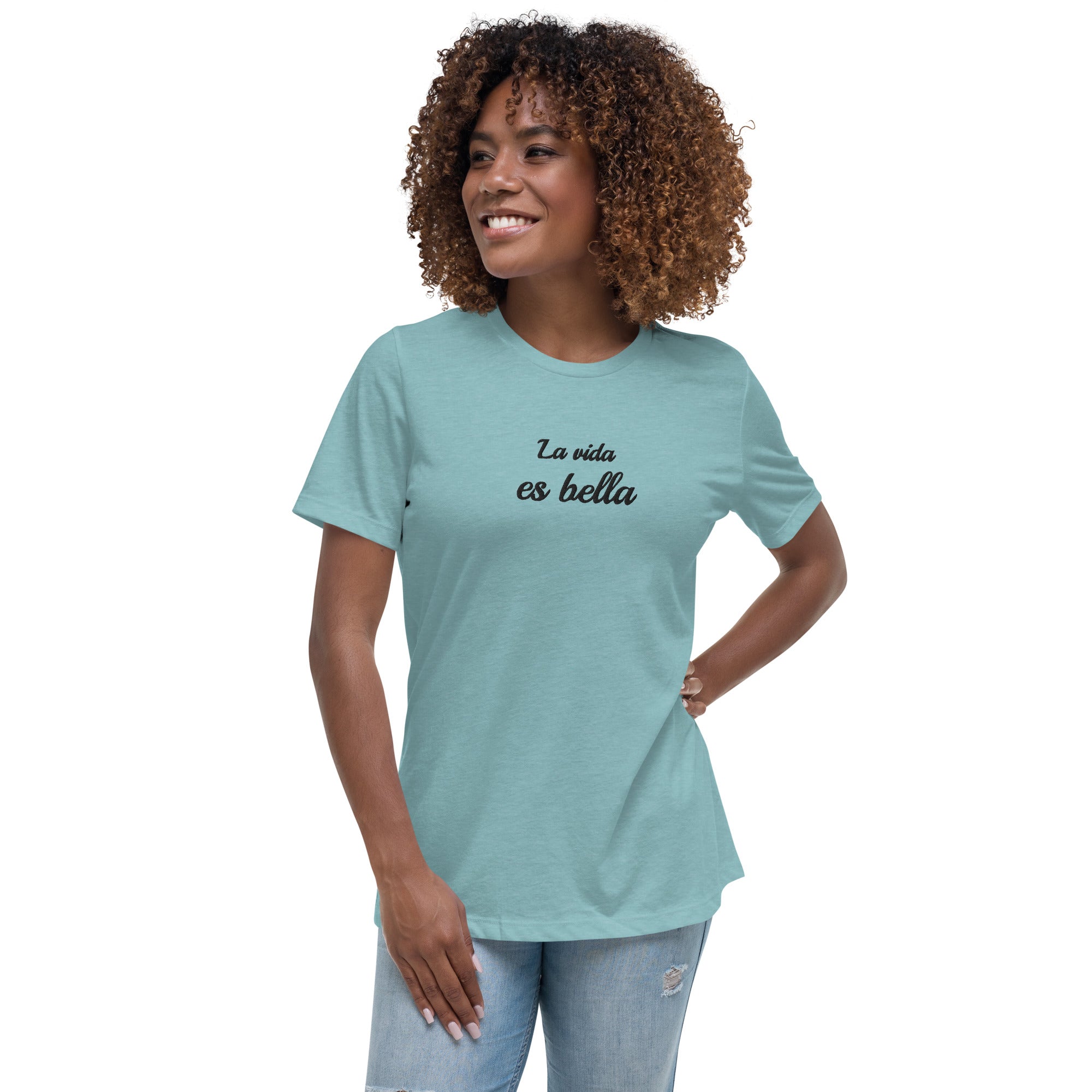 La vida es bella embroidered t-Shirt