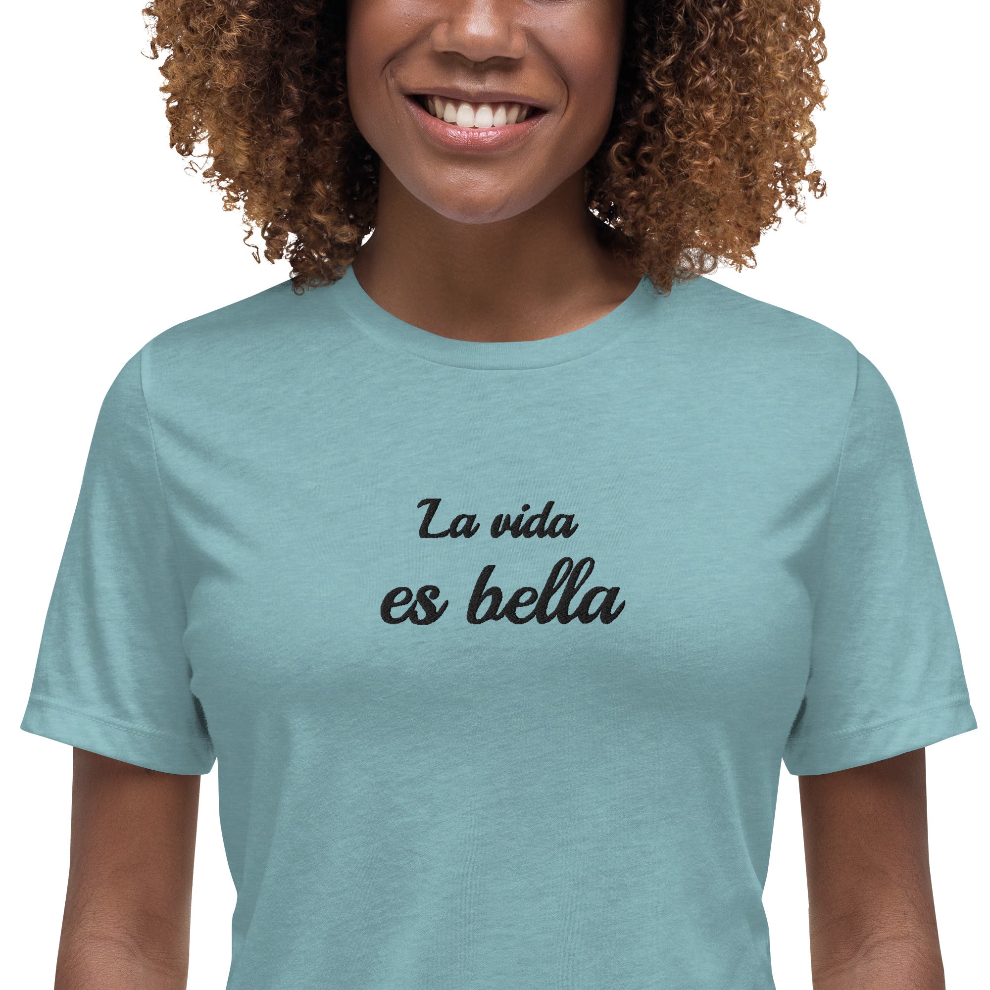 La vida es bella embroidered t-Shirt