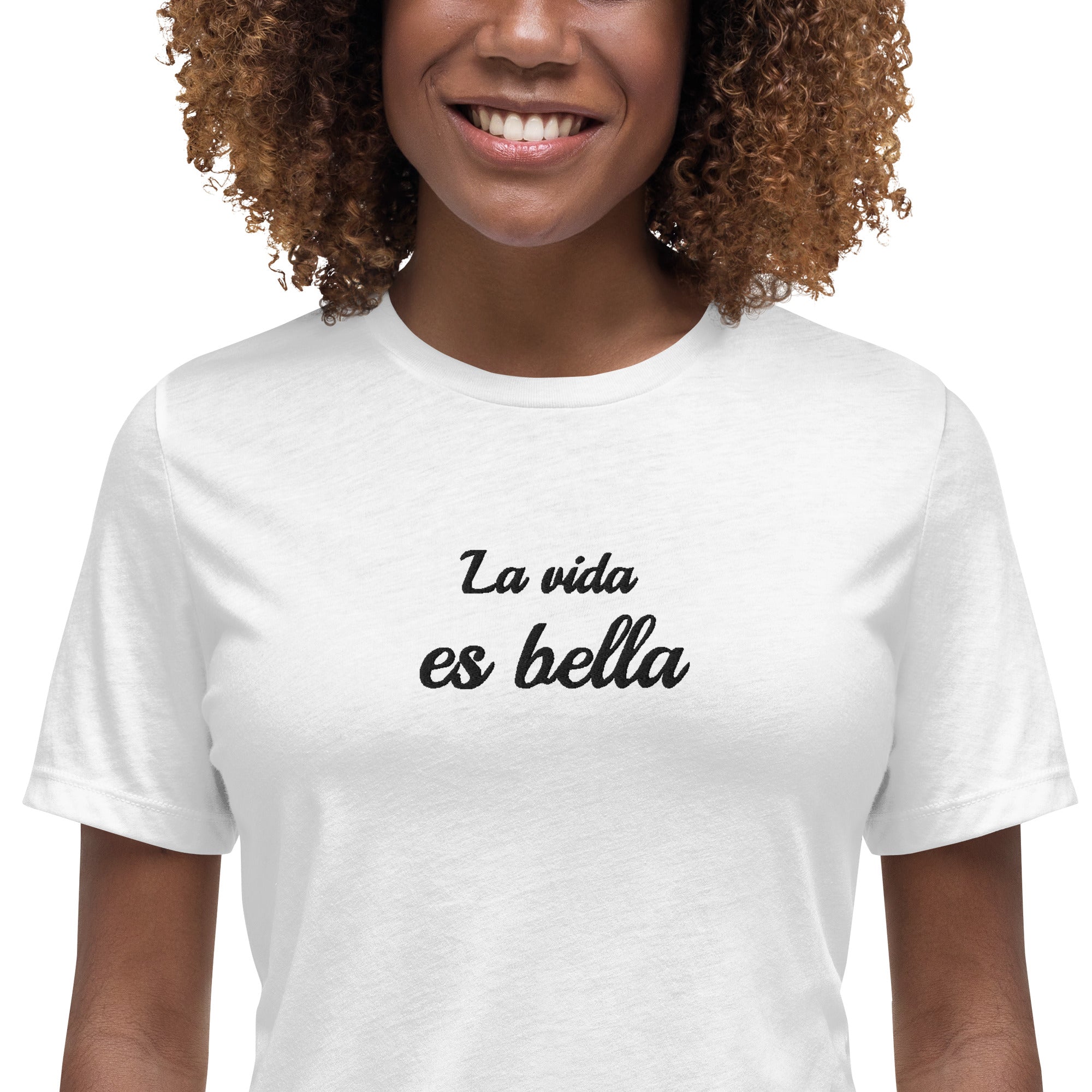La vida es bella embroidered t-Shirt