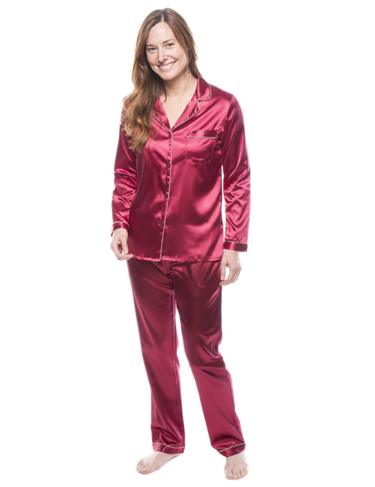 Women's Satin Pajama/Sleepwear Set pajama-sets La Vie Bien Women's Satin Pajama/Sleepwear Set