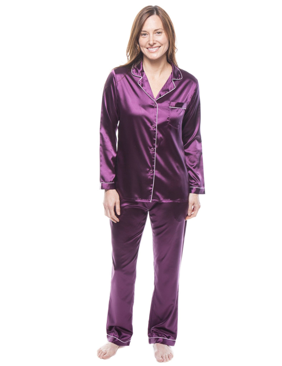 Women's Satin Pajama/Sleepwear Set pajama-sets La Vie Bien Women's Satin Pajama/Sleepwear Set