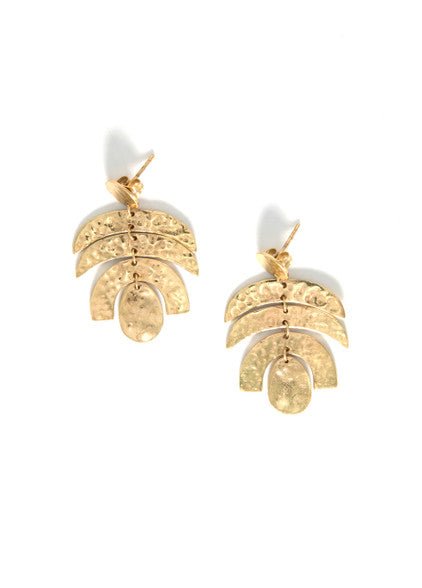 Wonder Hammered Brass Earrings by Fair Anita