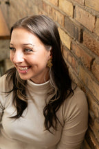 Wonder Hammered Brass Earrings by Fair Anita
