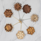 Wood Brooch | Layered Dahlia Rosette Brooch La Vie Bien Wood Brooch | Layered Dahlia Rosette